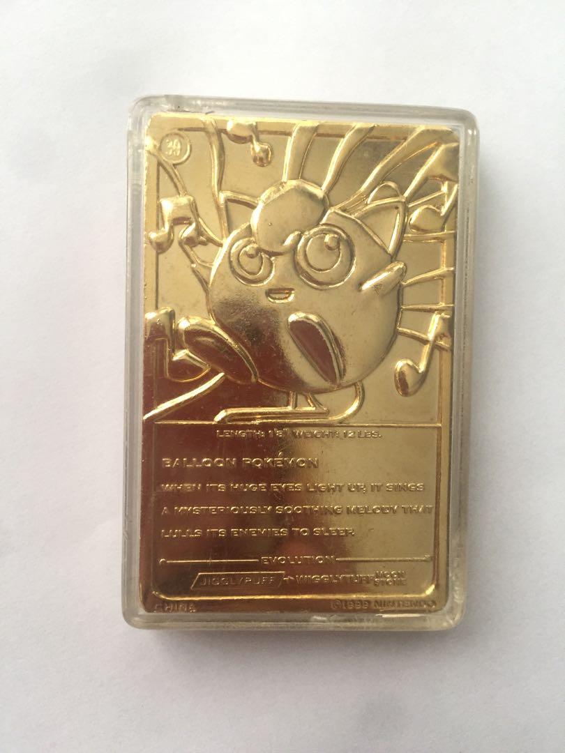 Pokemon 39 Jigglypuff Special Edition 23 Karat Gold Plated Trading Card Hobbies Toys Memorabilia Collectibles Fan Merchandise On Carousell