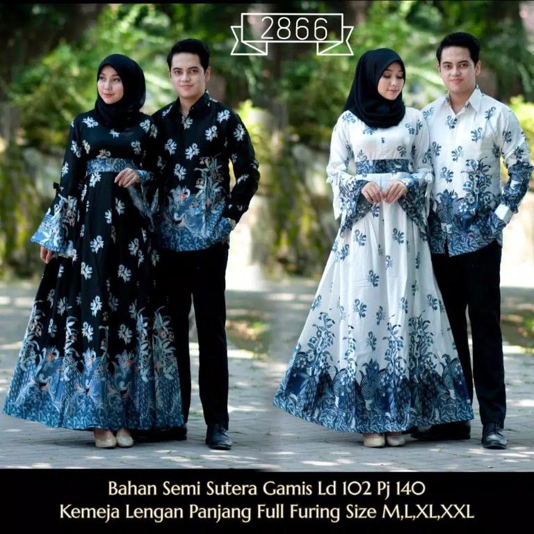 Pre order Muslimah Long sleeve 2866 set couple top dress Batik