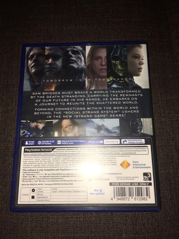 PS4: DEATH STRANDING (Category: PlayStation) located in Manila. Submitted by smfishi (Listing ID 1020075181, Image 2). Description: Pristine Condition! Fixed price already.