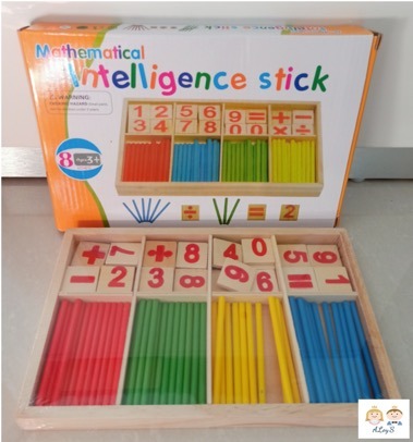 [[Ready Stock] Montessori Number Counting Math Learning Sticks, Hobbies ...