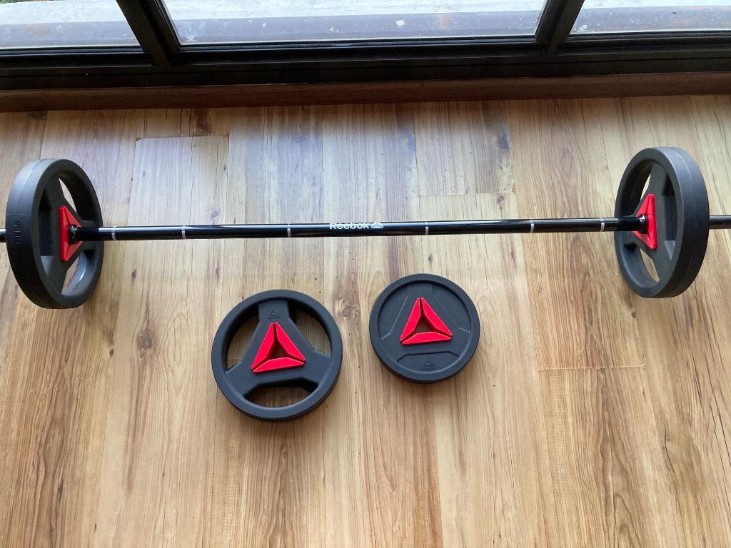 Reebok weight set bar on sale