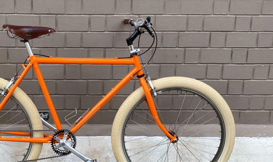 vintage orange mountain bikes