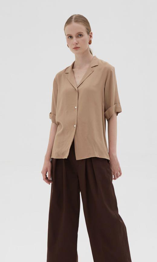 Velvet brown shirt clearance