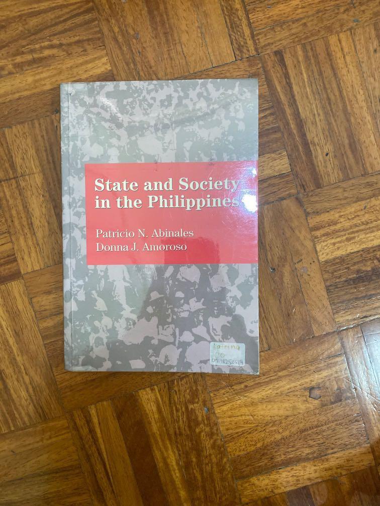 State and Society in the Philippines (Category: Textbooks) located in Mandaluyong City. Submitted by deardolphin (Listing ID 1020146418, Image 1). Description: Patricio N Abinales Donna J Amoroso.