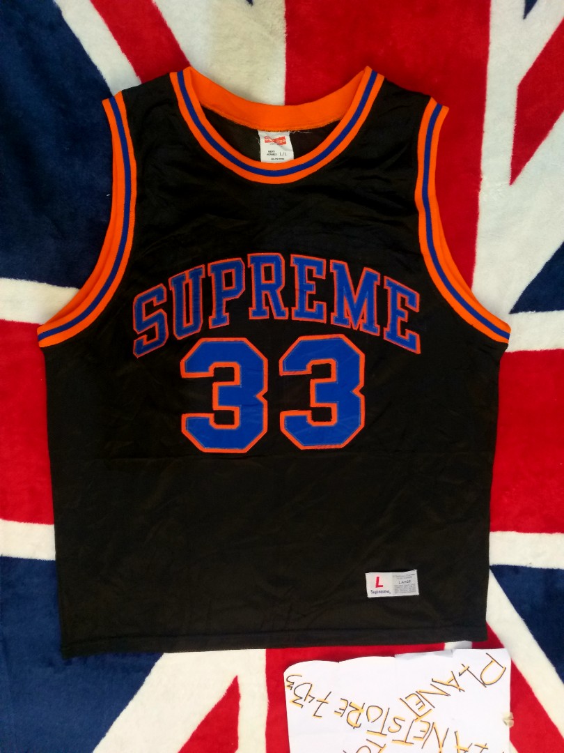 XL] Supreme Vintage New York 'Knicks' Ewing Basketball Jersey Black –