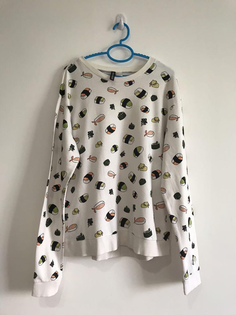 h&m sushi cat sweatshirt