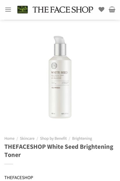 the face shop white seed brightening toner