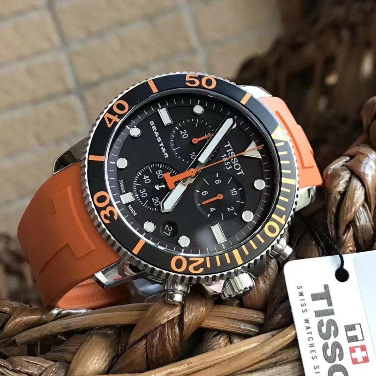 Tissot seastar on sale 1000 chronograph orange