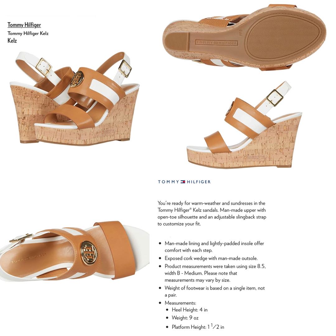 tommy hilfiger tan wedges