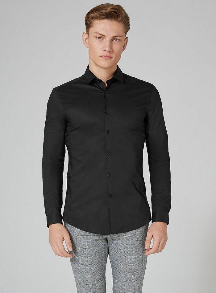 Topman stretch shop skinny shirt