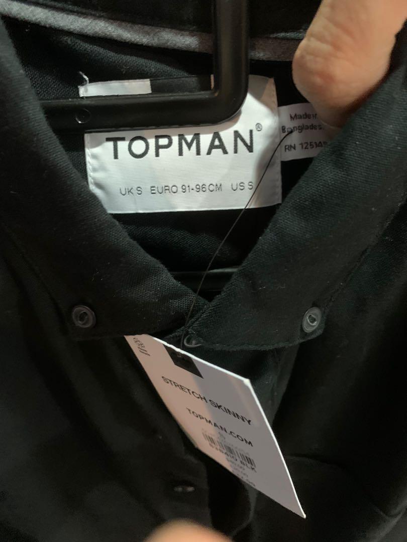 Topman stretch hot sale skinny shirt