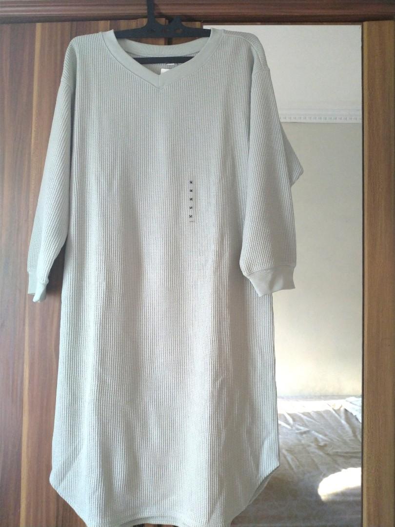 gaun waffle uniqlo