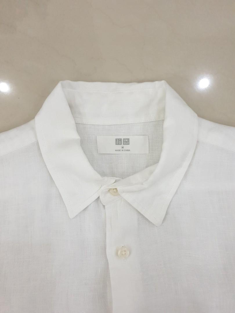 Uniqlo (Linen Shirt), Men's Fashion, Tops & Sets, Formal Shirts on ...