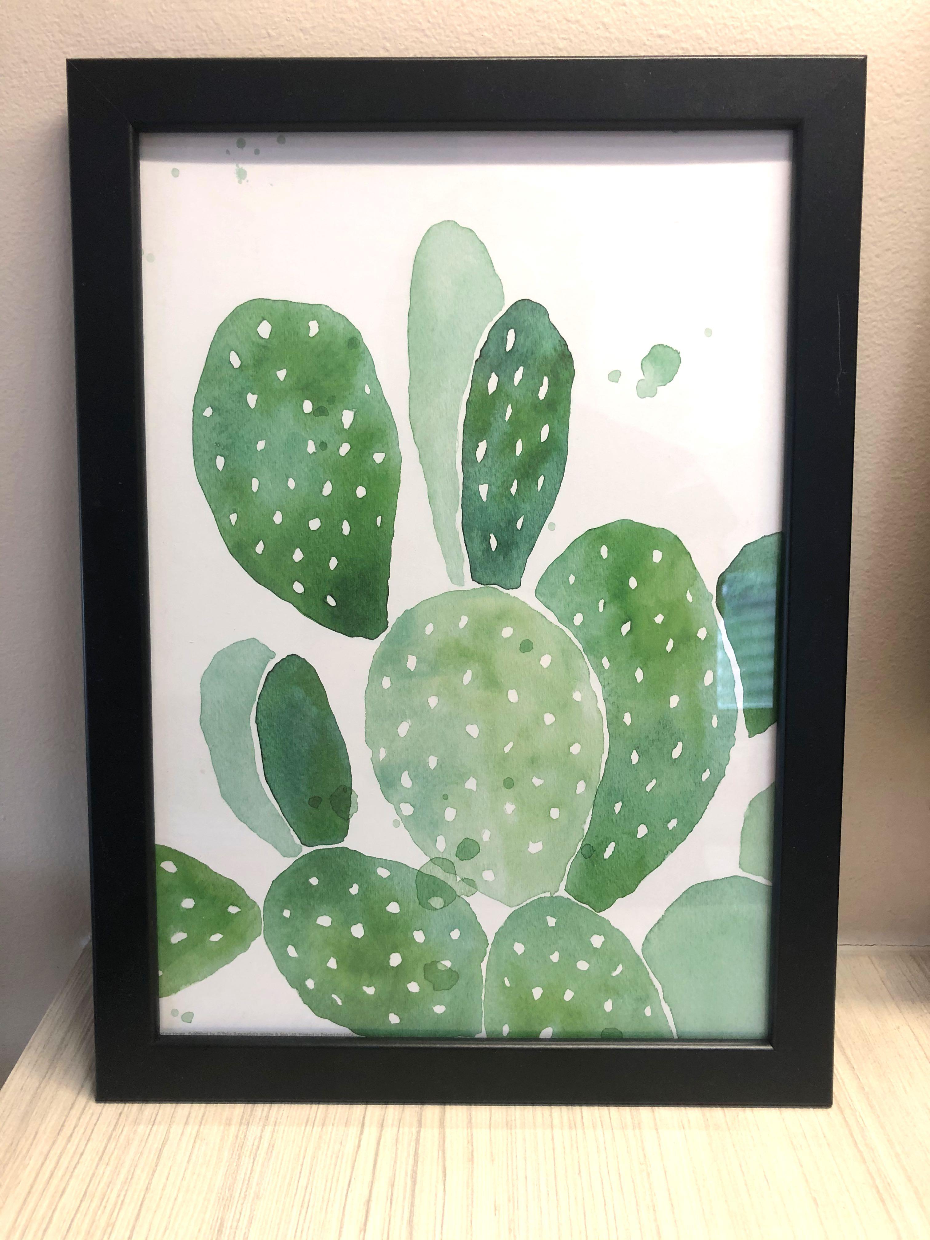 Cactus Wall Art Photo Frame Painting Hobbies Toys Stationery Craft Art Prints On Carousell