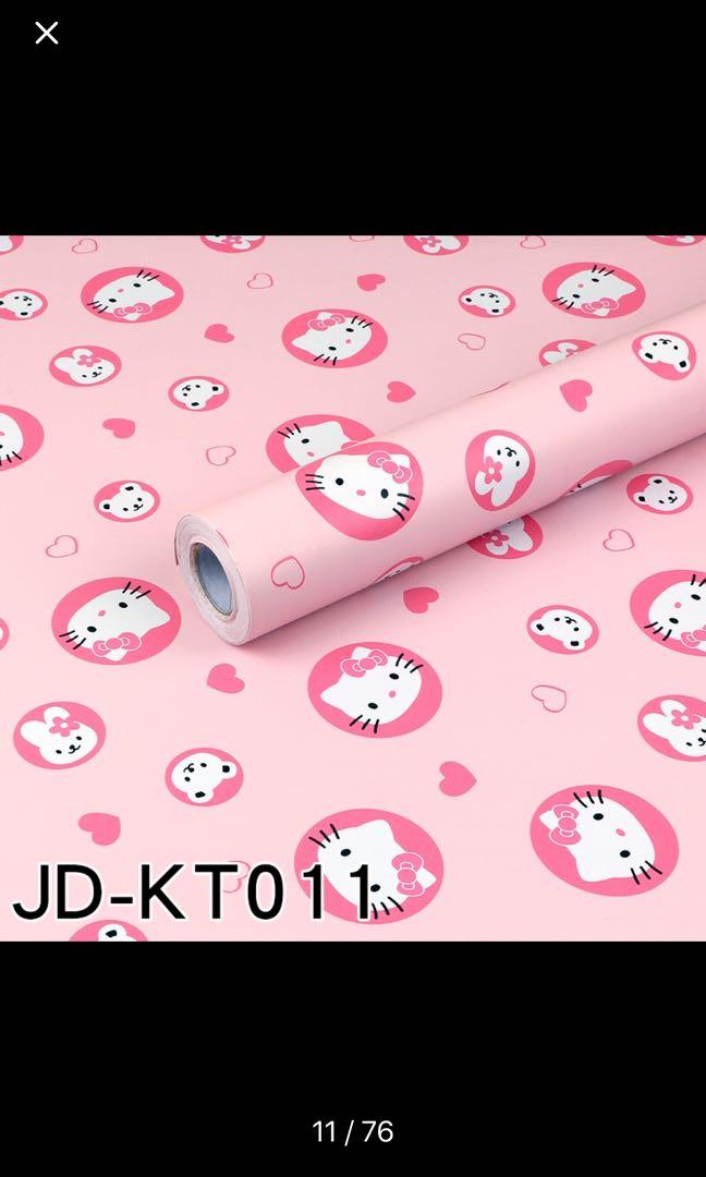 3m Hello Kitty Wallpaper Sticker Cute Wallpapers Furniture Home