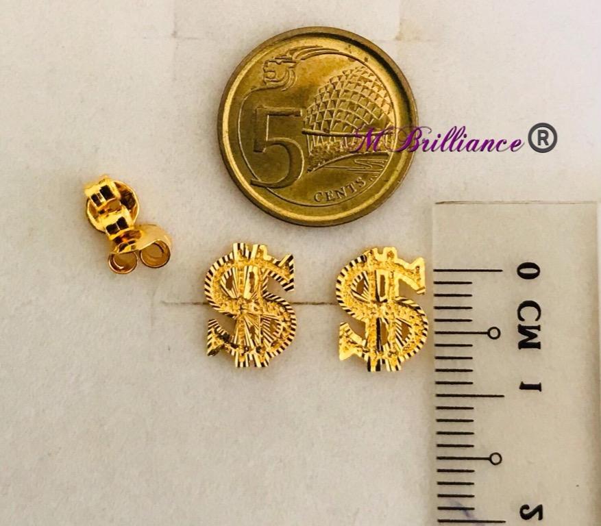 Gold new arrivals dollar earrings