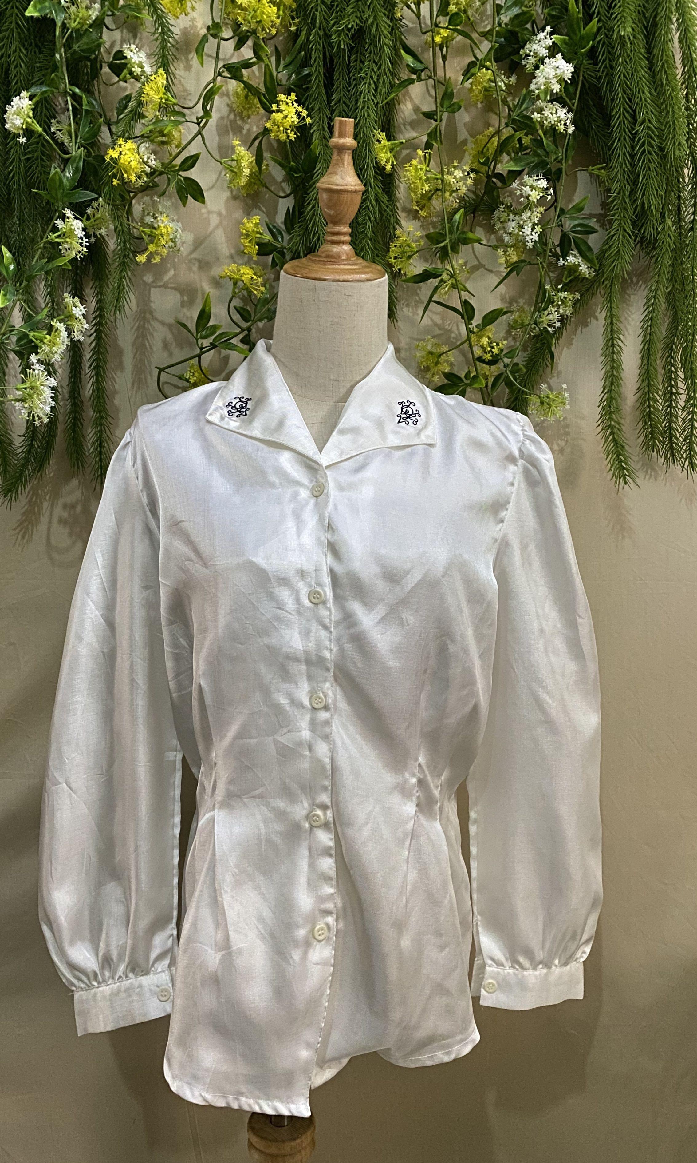 white silk dress shirt womens