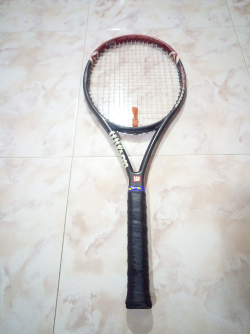 Wilson Hyper Carbon Pro Staff 5.0 Stretch Tennis Racquet, Sports Equipment, Sports & Games 