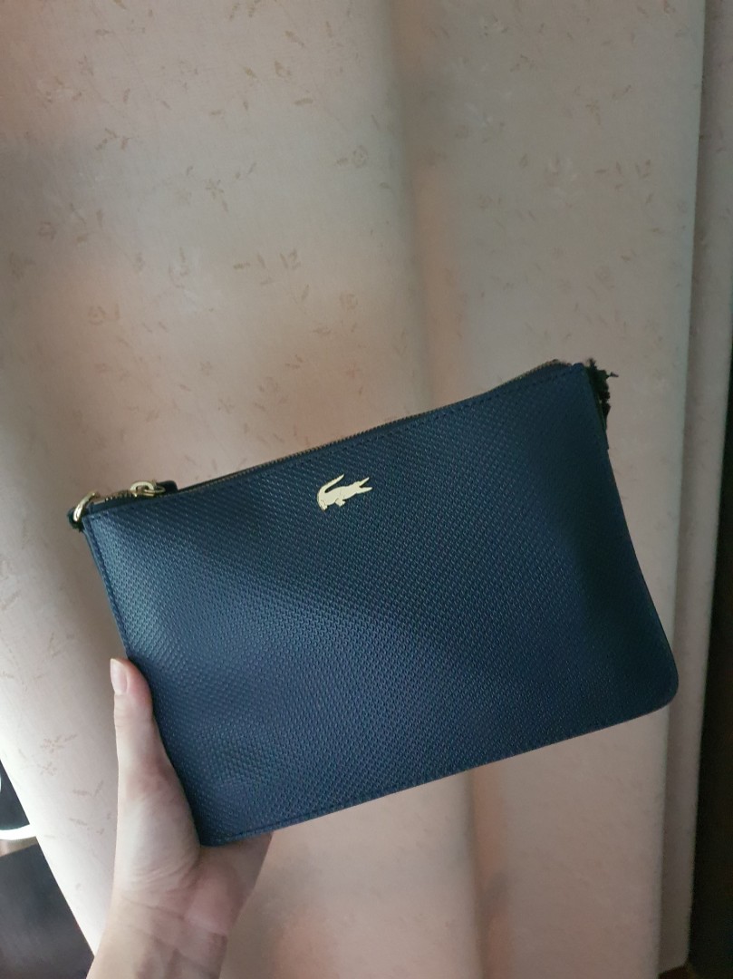 lacoste sling bag leather