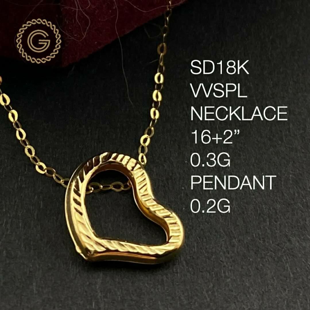 18K Gold Necklace Price starts at 100 depending on weight