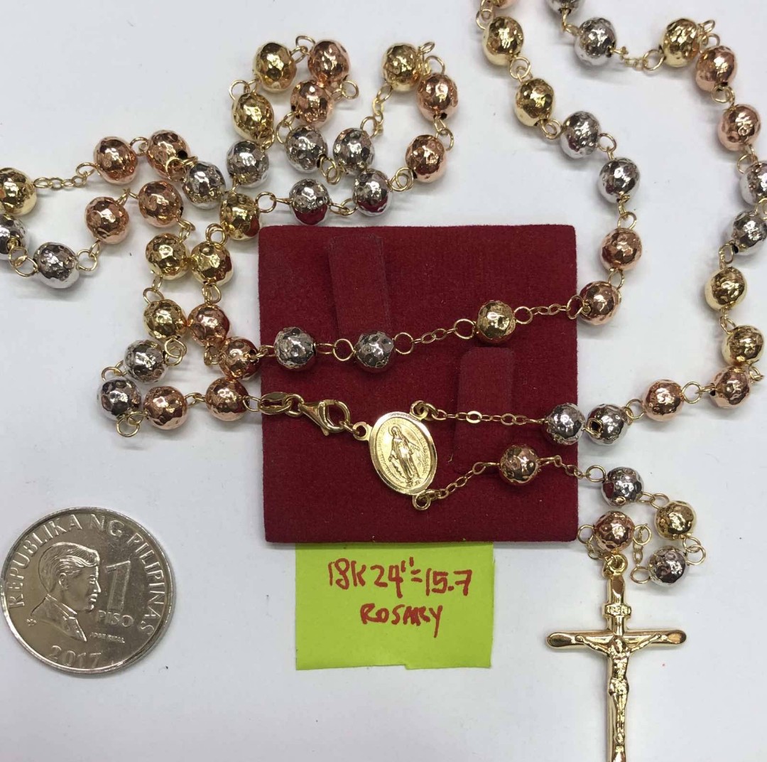 18k gold rosary
