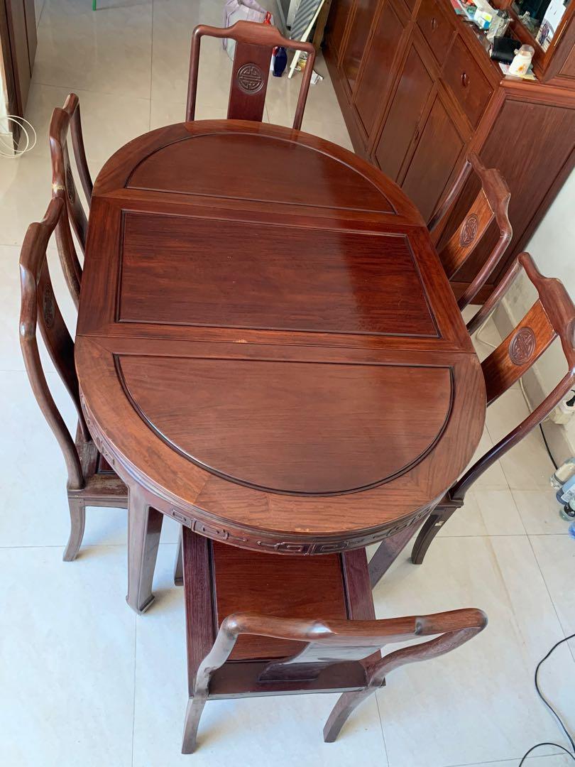 花梨木可申長圓枱 傢俬 家居 傢俬 椅子 Carousell