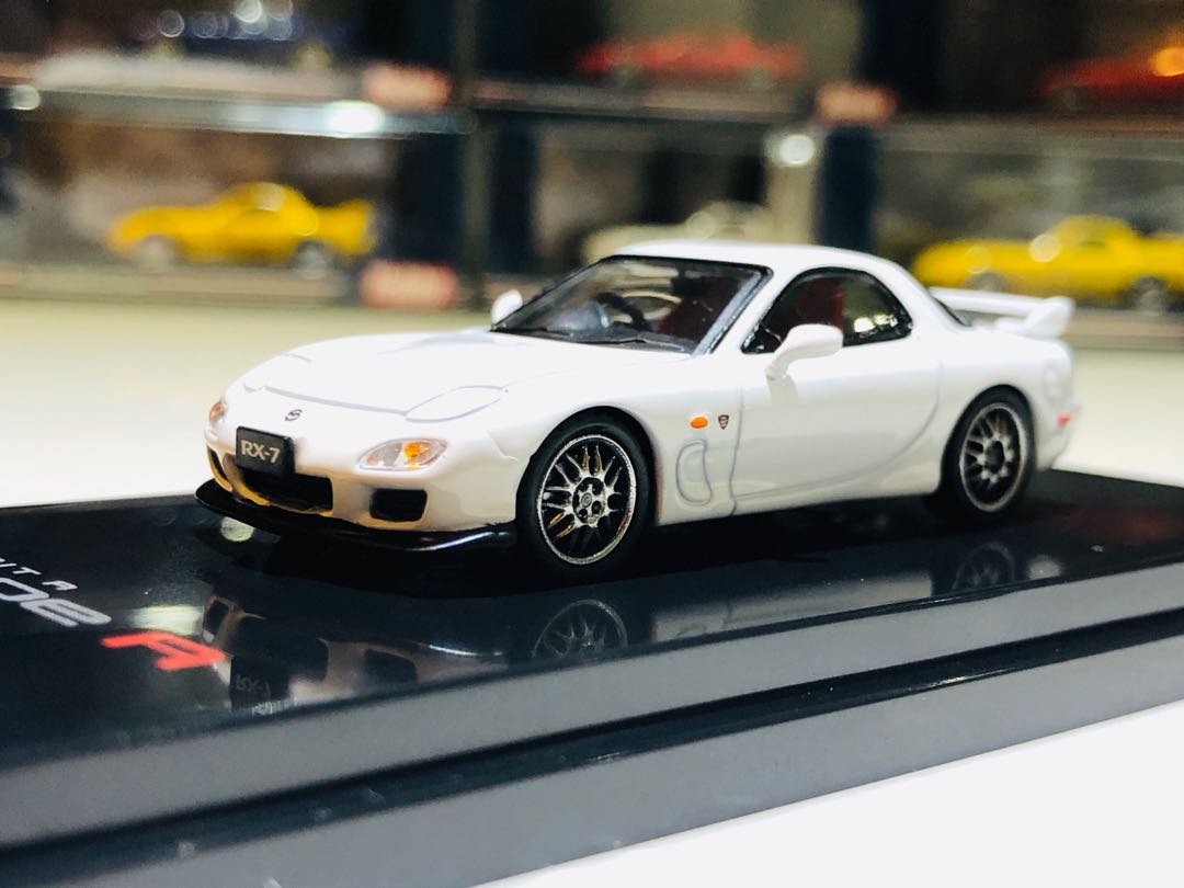 全新Hobby Japan 1/64 Mazda RX-7 (FD3S) Type R 白色, 興趣及遊戲 