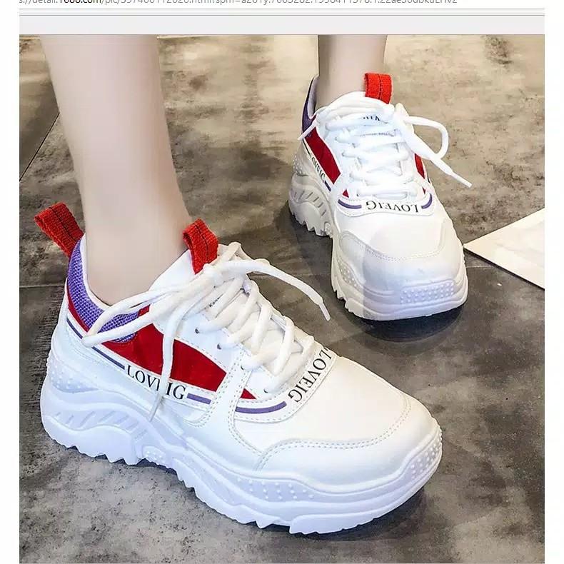 Accbtm 823 Sepatu Putih Wanita Import Sepatu Sneaker Olahraga Perempuan Sepatu Fashion Cewek Btm Yl 03 Women S Fashion Shoes Sneakers On Carousell