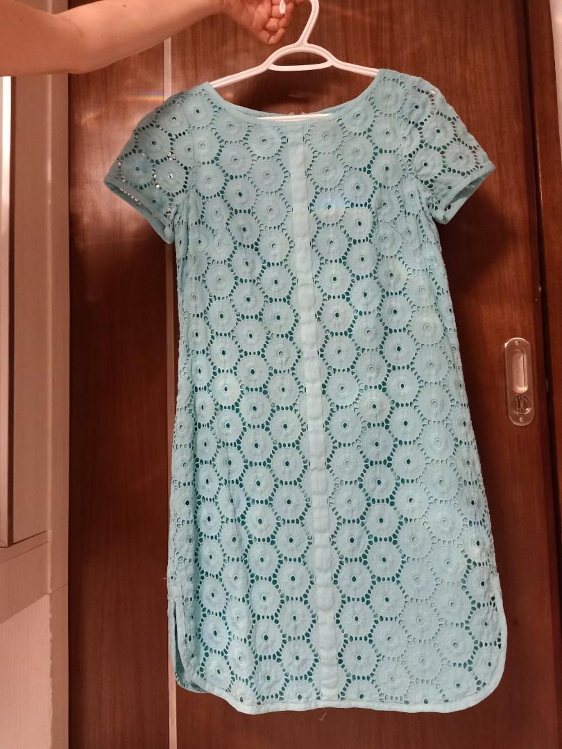 teal cotton dress