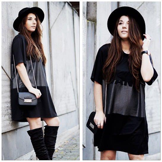 Alexander Wang X H M Tshirt Dress Black Xs Women S Fashion Clothes Dresses Skirts On Carousell