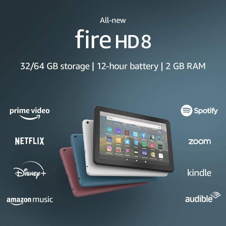 Amazon All New Fire Hd 8 Tablet 10th Gen 2 32gb 亞馬遜平板電腦 Hands Free With Alexa 2 0 Ghz Quad Core Processor Up To 12 Hours Battery Life 100 Brand New 電子產品 其他 Carousell