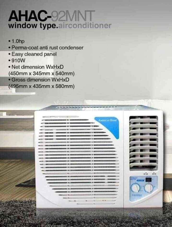 American Home 1hp Window Type Aircon Tv And Home Appliances Air Conditioning And Heating On 9429