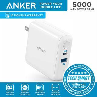 Anker PowerCore Fusion III 5K PD, 18W USB-C Portable Charger 2-in-1 with Power Delivery Wall Charger for iPhone 11, iPad, Samsung, Pixel and More