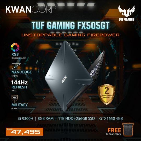 Asus Tuf Fx505gt Hn093t Intel I5 9th Gen 8gb 1tb 256gb Ssd Gtx1650 4gb 144hz Electronics Computers Laptops On Carousell
