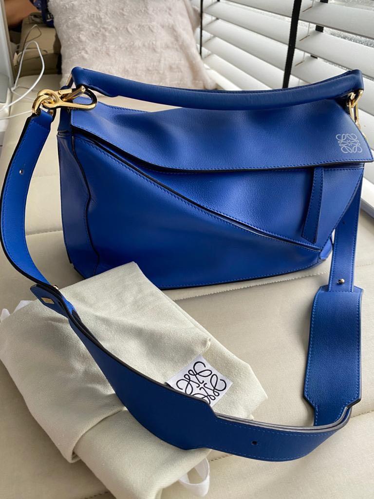 blue loewe puzzle bag