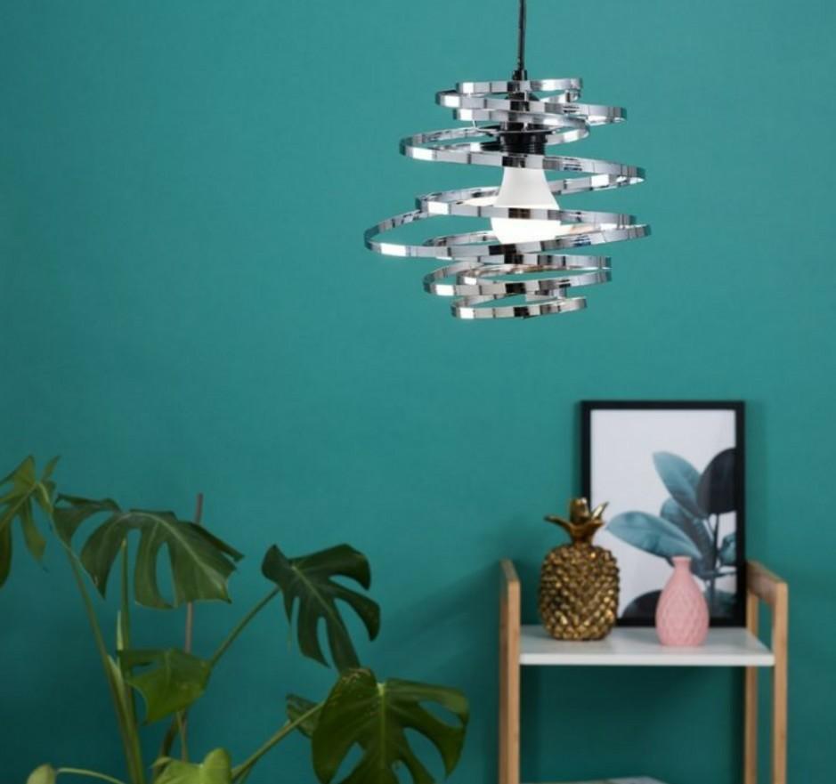 Bensson Twisted Chrome Pendant Light Shade Furniture Home Decor
