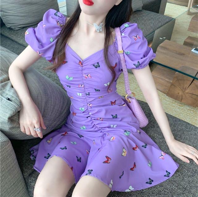 Purple discount butterfly dress