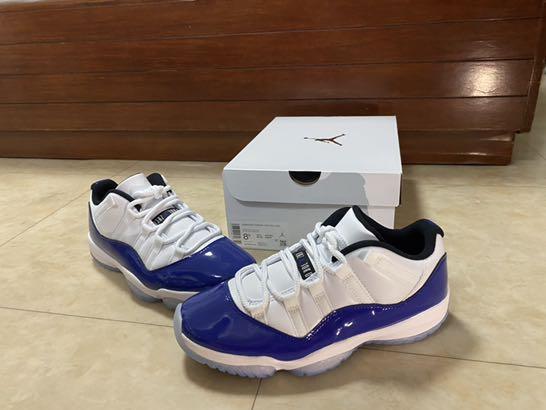 Royal blue and white jordan 11 new arrivals