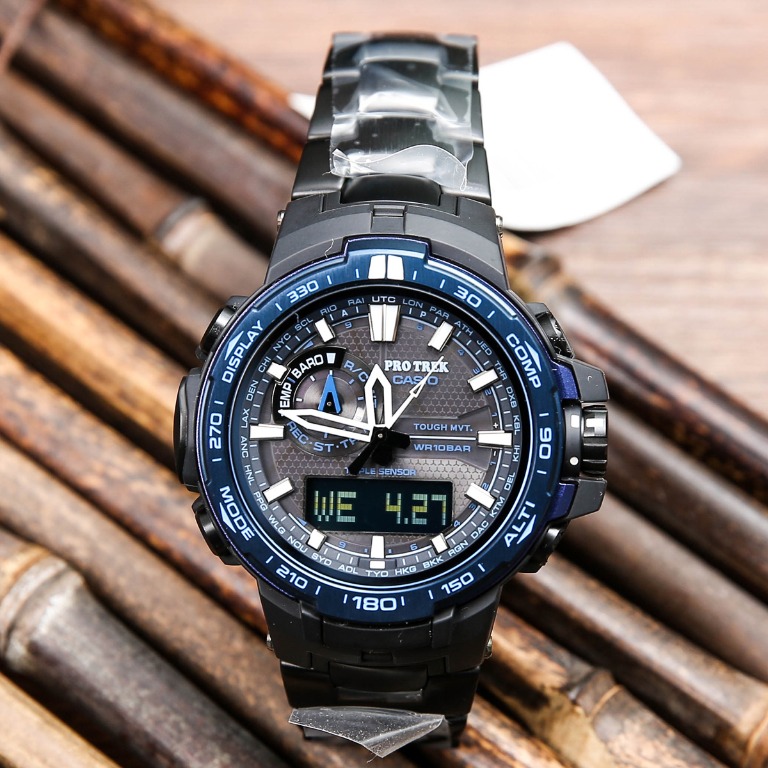 Casio ProTrek Blue Moment Sapphire Solar Multiband Titanium