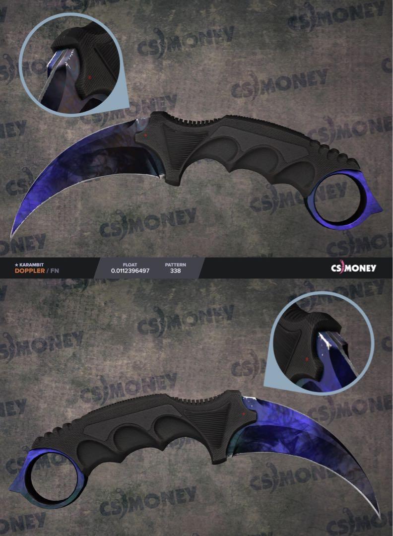 (Cheap) CSGO Karambit Doppler Knife P3 FN, Video Gaming, Gaming