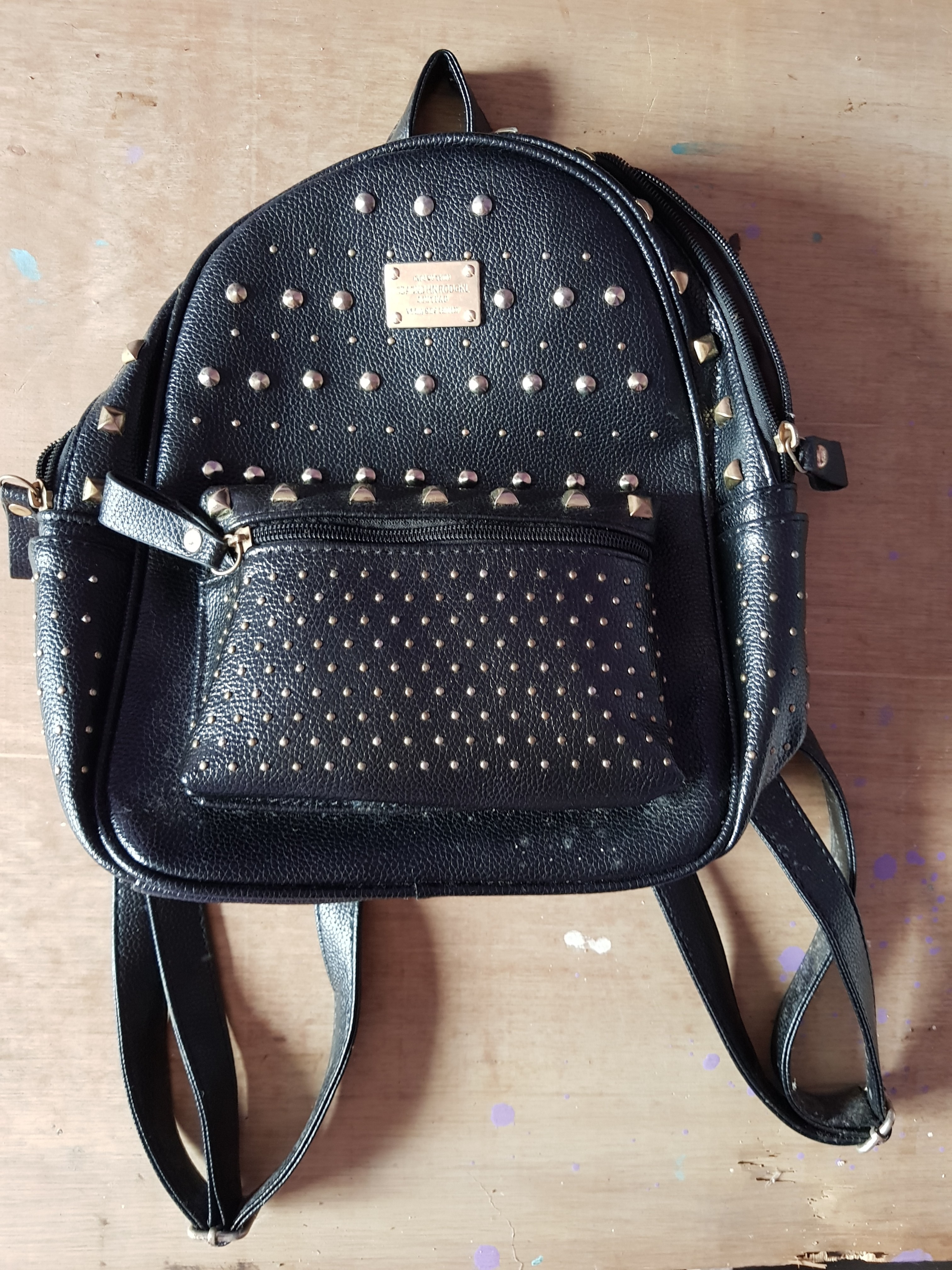 classy leather backpack