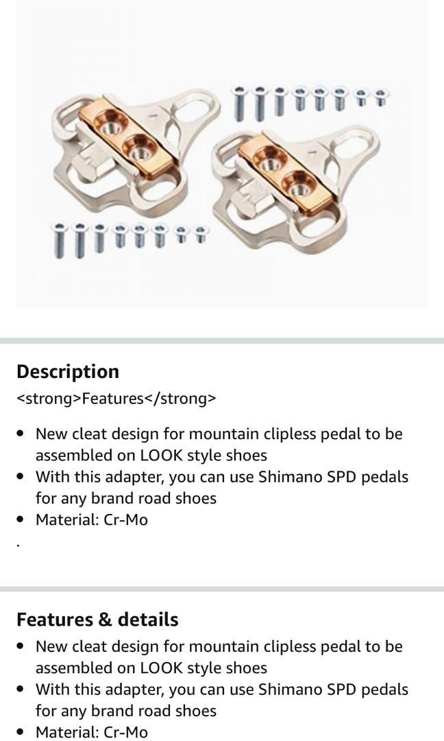 Wellgo sales cleat adapter