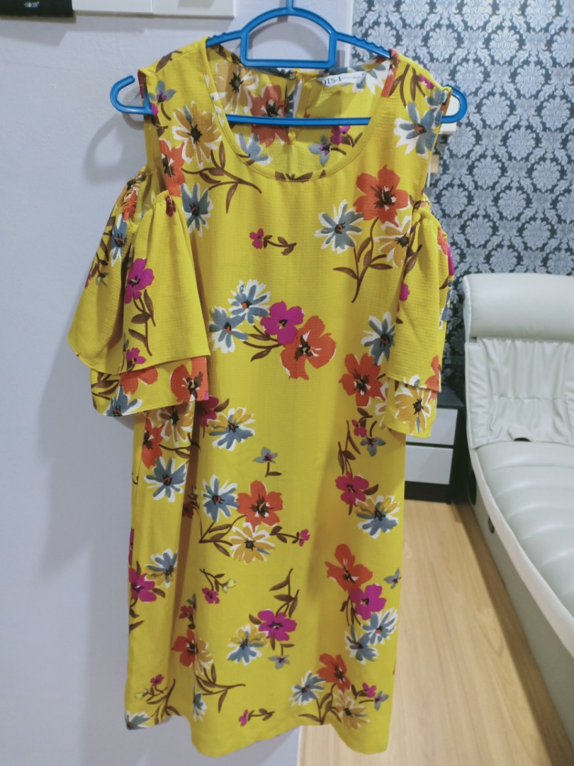 flowy cold shoulder dress