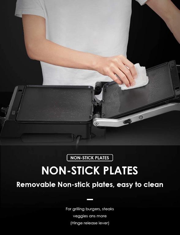 DEIK Contact Grill Panini Press, 6in1 Smokeless Indoor Grill with