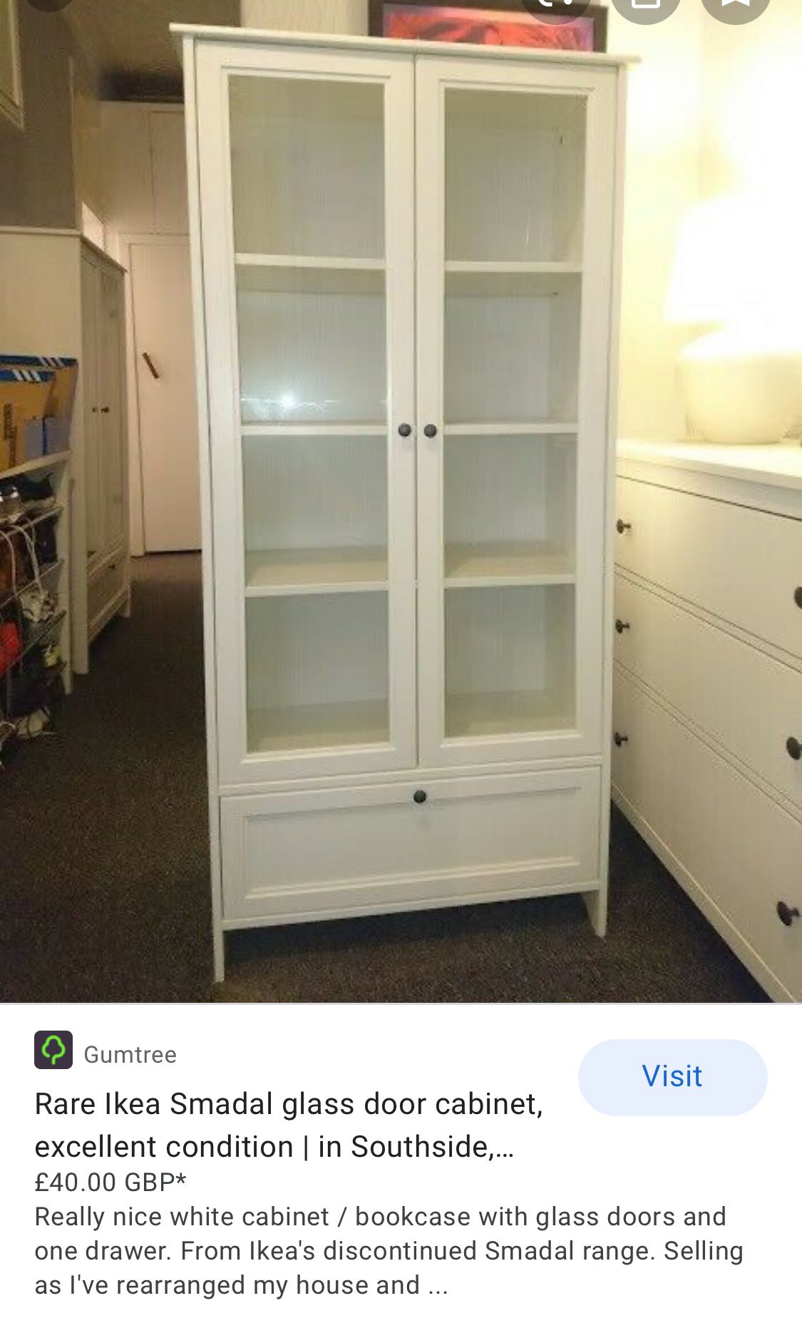 Display Cabinet With Glass Doors And Single Drawer Furniture Shelves Drawers On Carousell