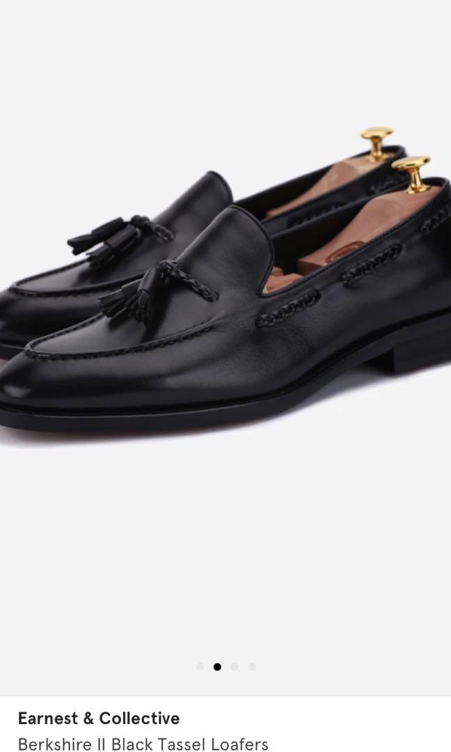 black tassel shoes