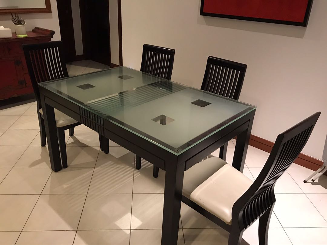 Fine Dining Table And 4 Chairs Furniture Tables Chairs On Carousell
