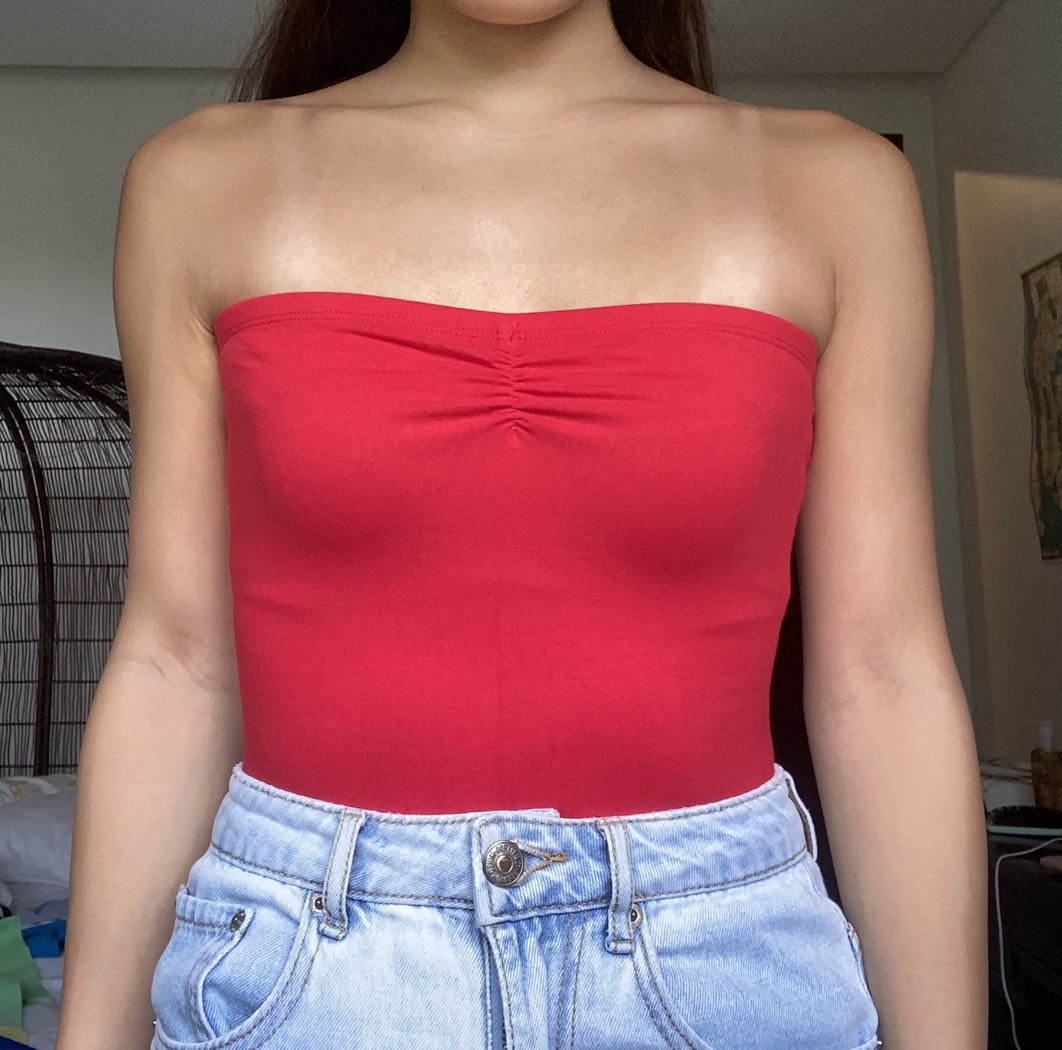 red tube top forever 21