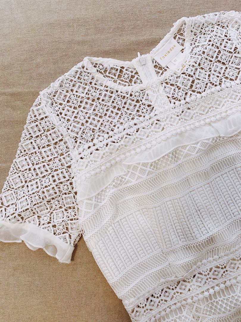 foxiedox white lace dress