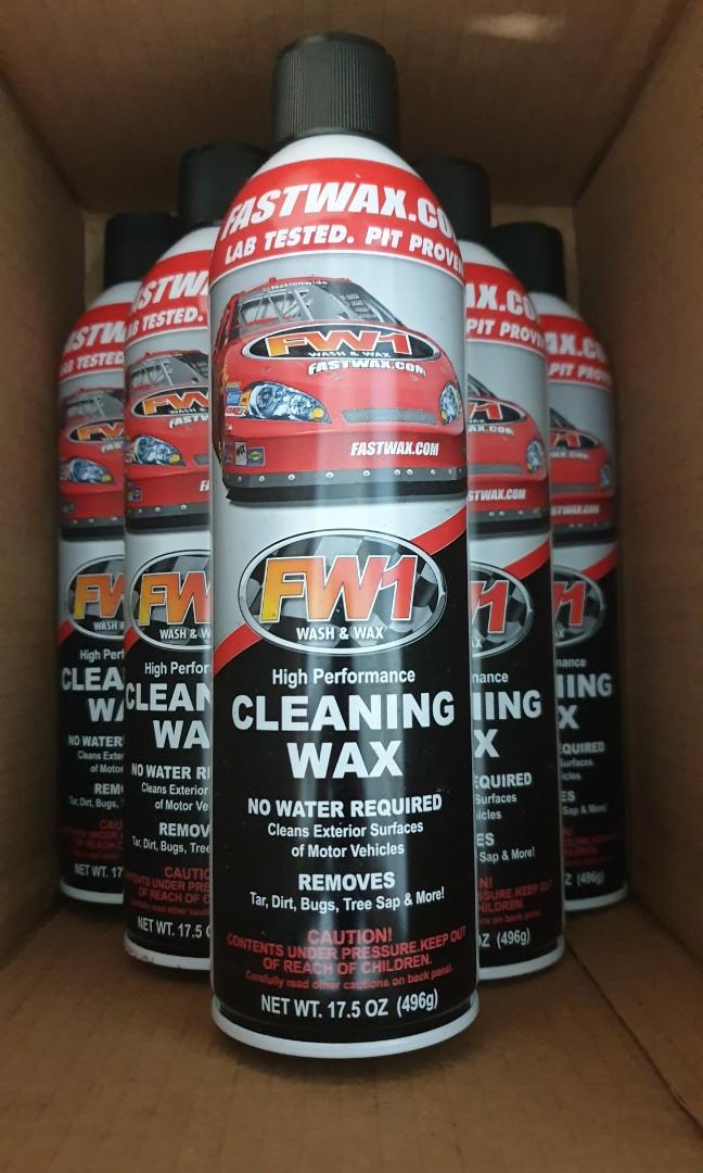 Waterless Wash Carnauba & Wax Fastwax FW1 Spray Can Removes Cleans Tar Dirt  B